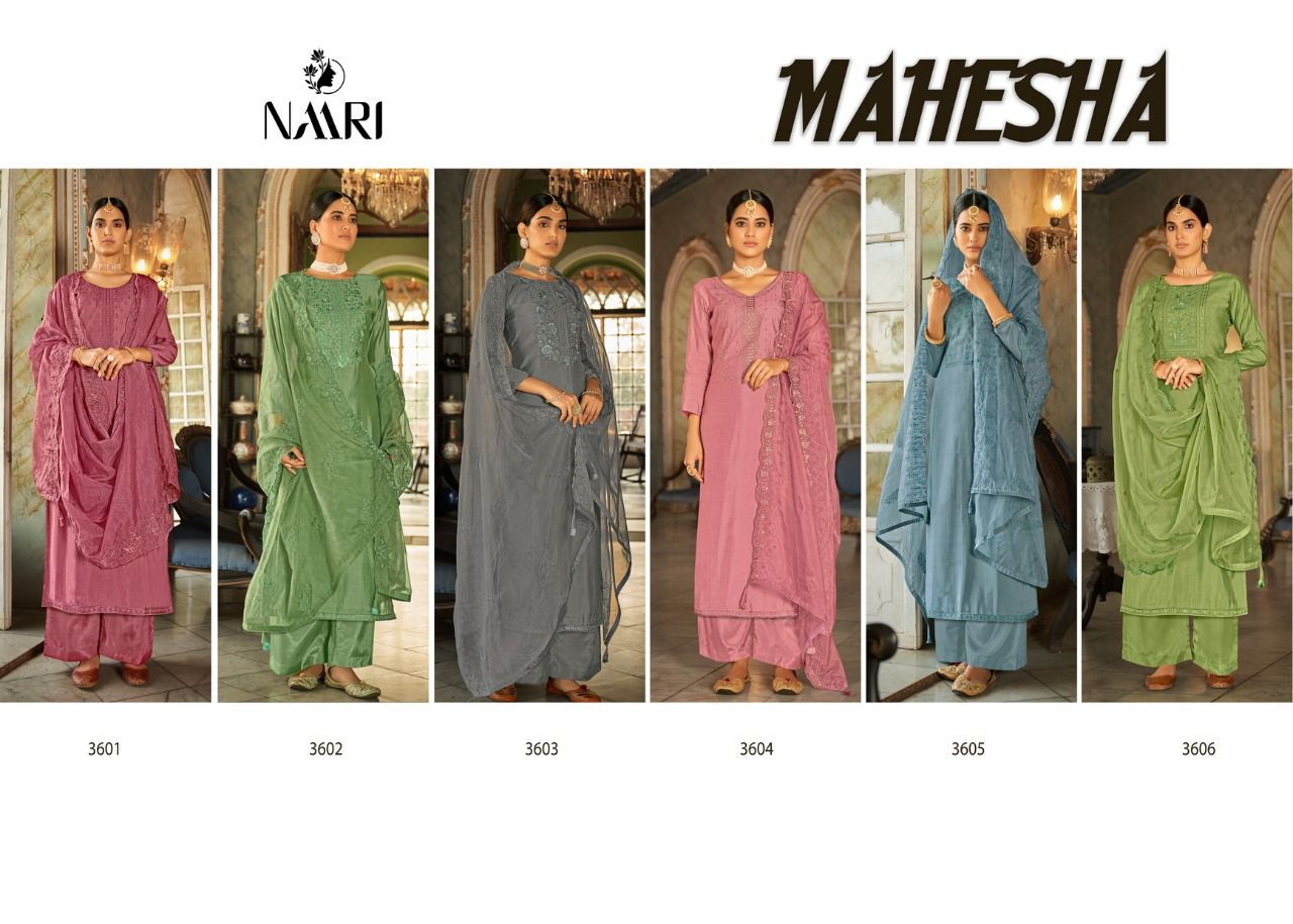 Mahesha Naari Heavy Designer Festive Wear Silk Fancy Salwar Suit Collection